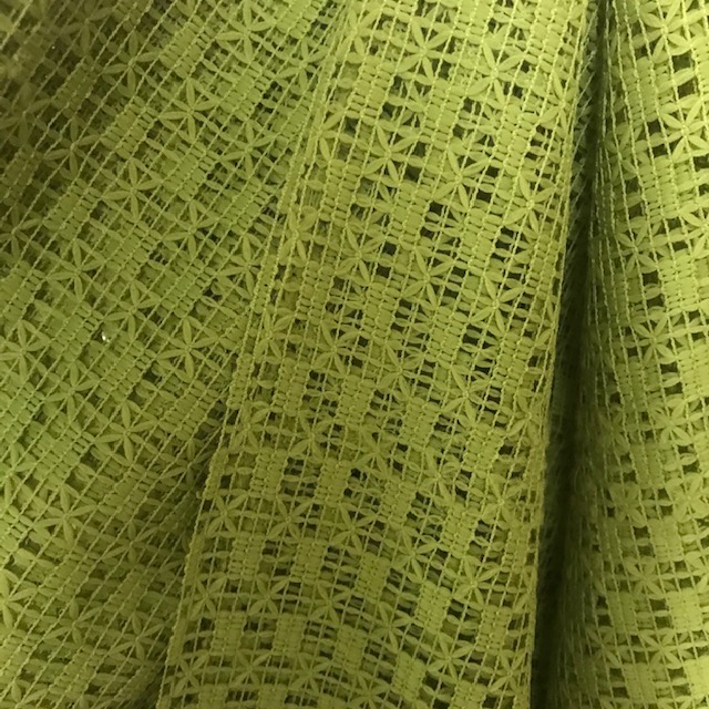 CURTAIN, Pair 1970s Green Net